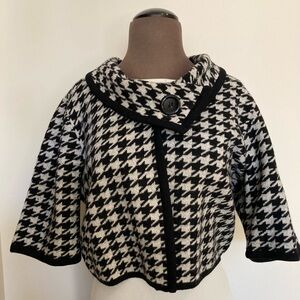 Anne Klein Houndstooth topper jacket